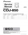 Сервисная инструкция Pioneer CDJ-850