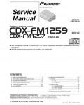Сервисная инструкция Pioneer CDX-FM1257, CDX-FM1259