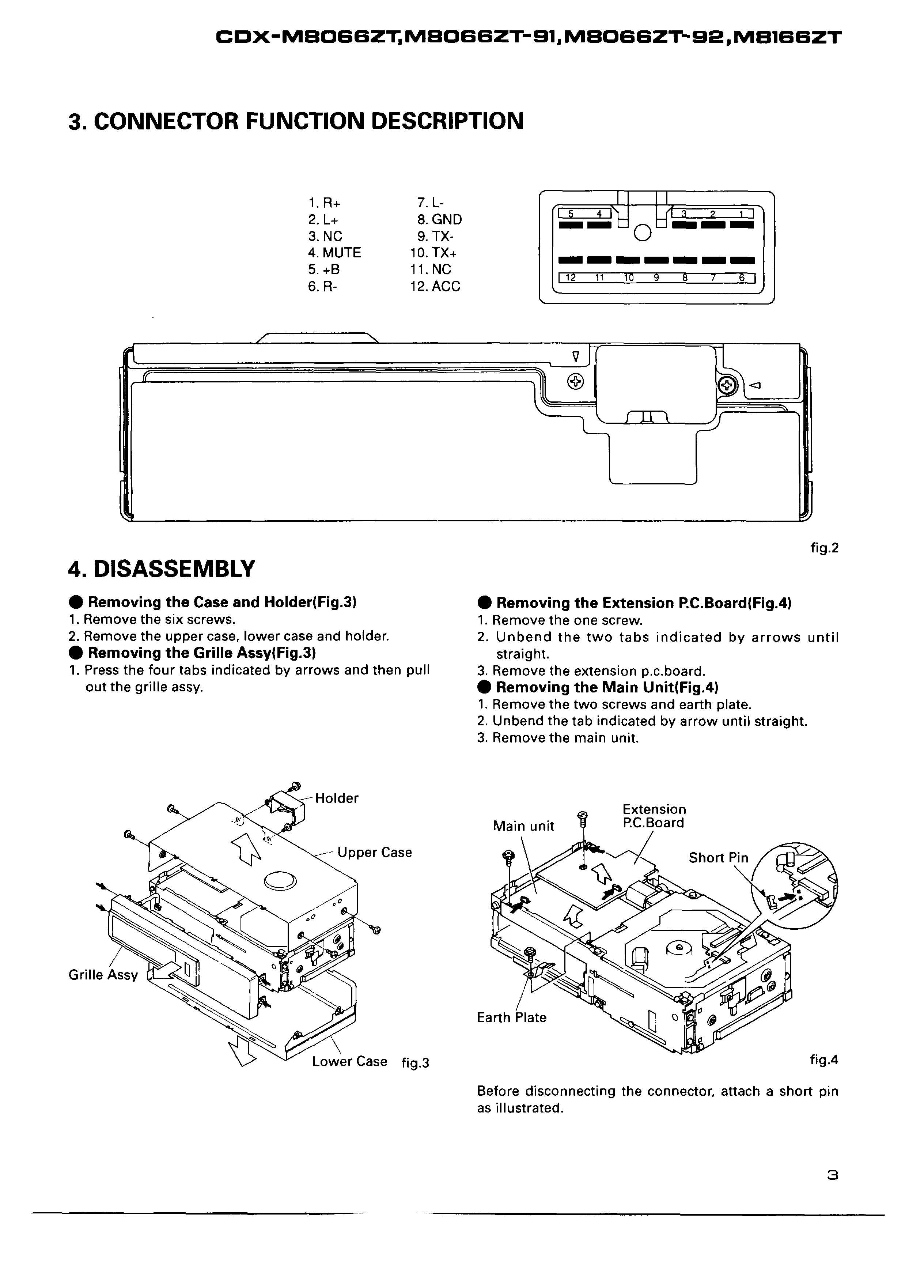 Сервисная инструкция Pioneer CDX-M8066, 8166