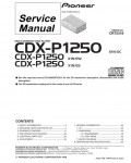 Сервисная инструкция Pioneer CDX-P1250