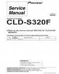 Сервисная инструкция Pioneer CLD-S320F