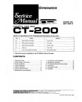 Сервисная инструкция Pioneer CT-200