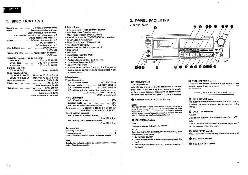 Сервисная инструкция Pioneer CT-939, CT-S800