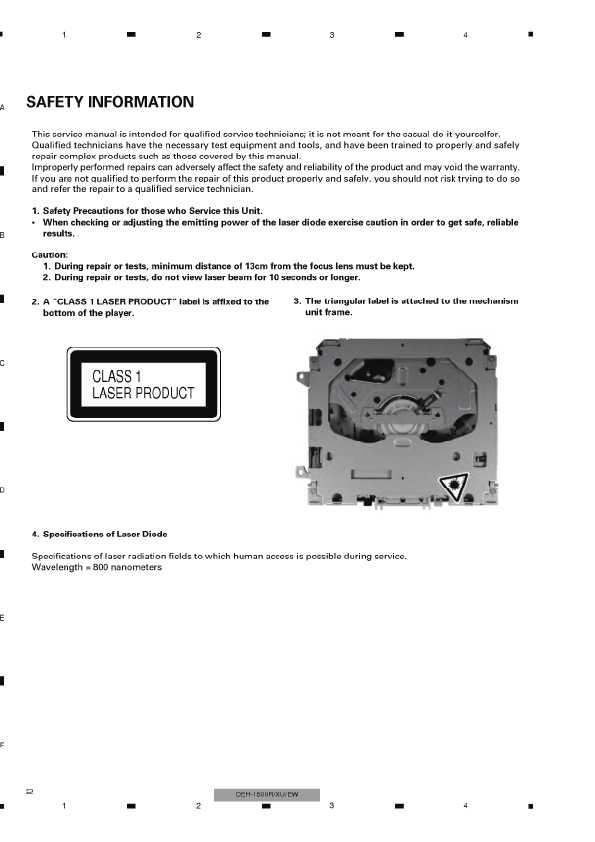 Сервисная инструкция Pioneer DEH-1500R, DEH-1510, DEH-1530R