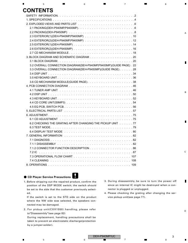Сервисная инструкция Pioneer DEH-P940MP, DEH-P9400MP, DEH-P9450MP