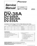 Сервисная инструкция Pioneer DV-38A, DV-939A, DV-S88A, DV-S838A