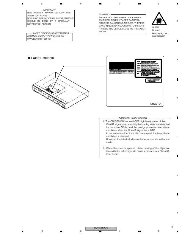 Сервисная инструкция Pioneer DVR-320-S