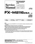 Сервисная инструкция Pioneer FX-M2116