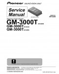 Сервисная инструкция Pioneer GM-3000T