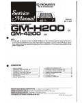 Сервисная инструкция Pioneer GM-4200, GM-H200