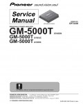 Сервисная инструкция Pioneer GM-5000T