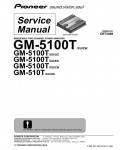 Сервисная инструкция Pioneer GM-510T, GM-5100T
