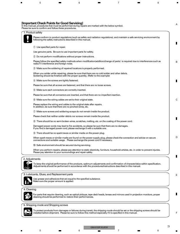 Сервисная инструкция Pioneer GM-6100F, GM-6150F
