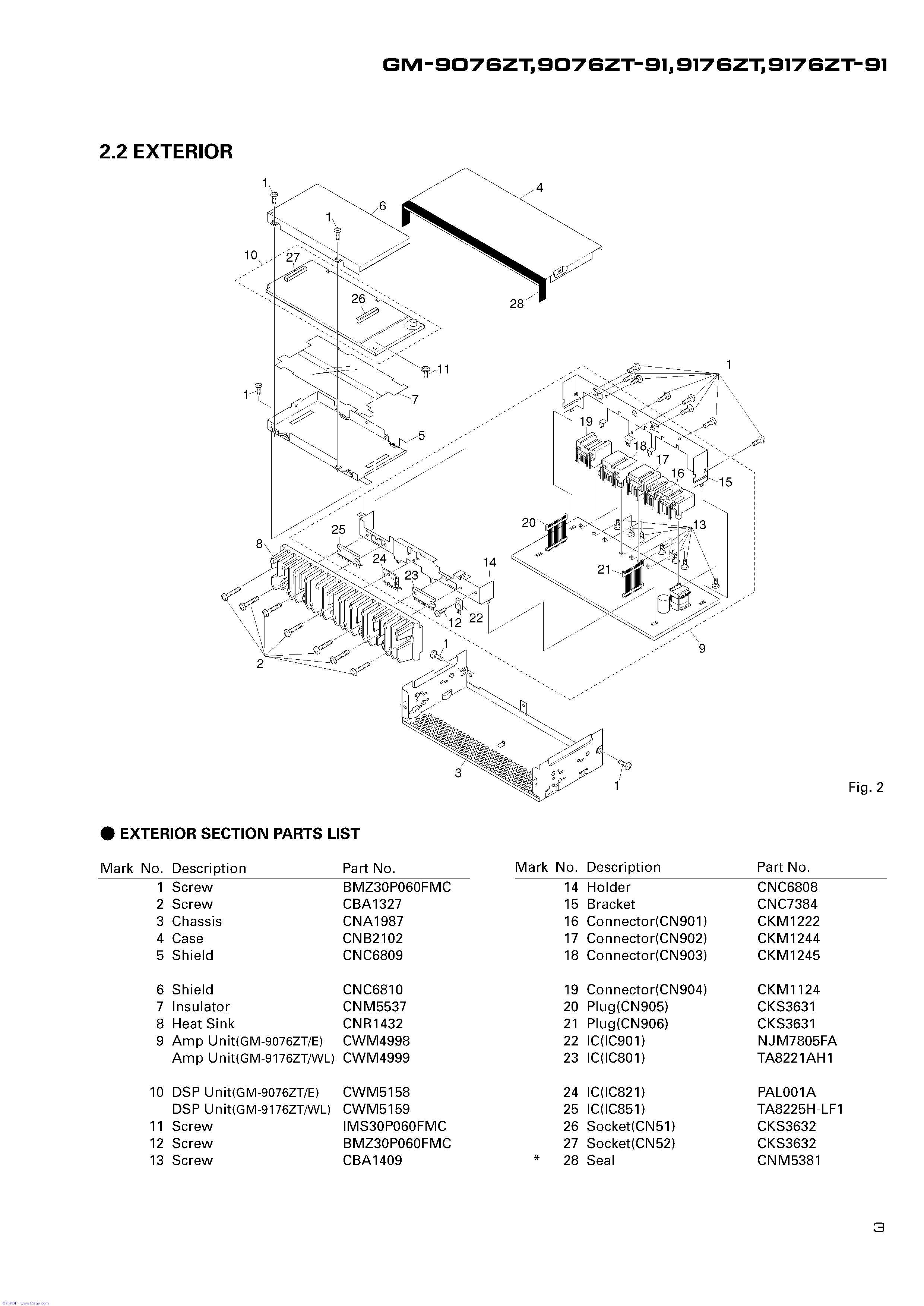 Сервисная инструкция Pioneer GM-9076, 9176