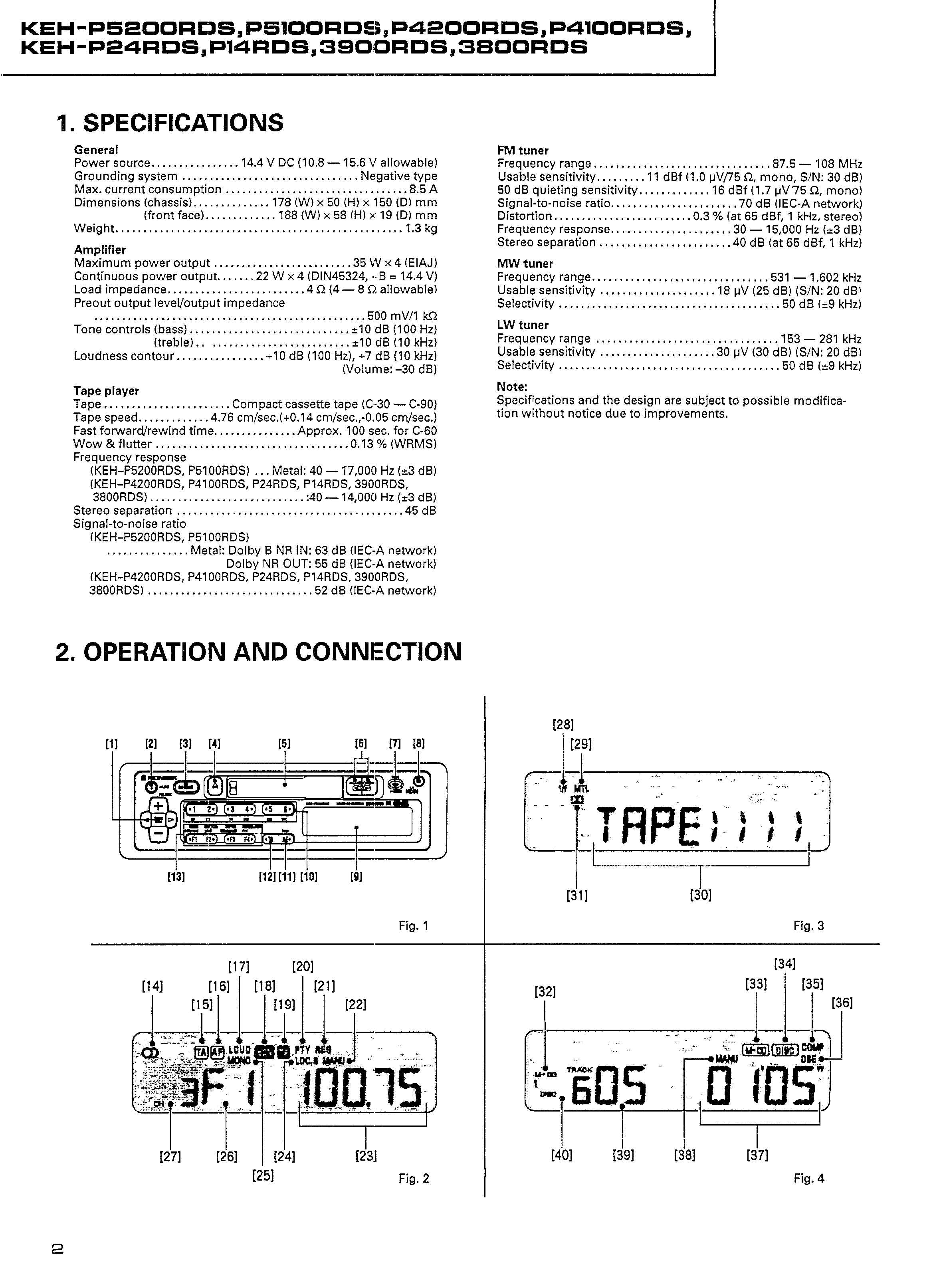 Сервисная инструкция Pioneer KEH-P14RDS, KEH-P24RDS