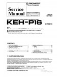 Сервисная инструкция Pioneer KEH-P16