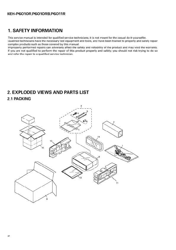 Сервисная инструкция Pioneer KEH-P6010R, KEH-P6011R