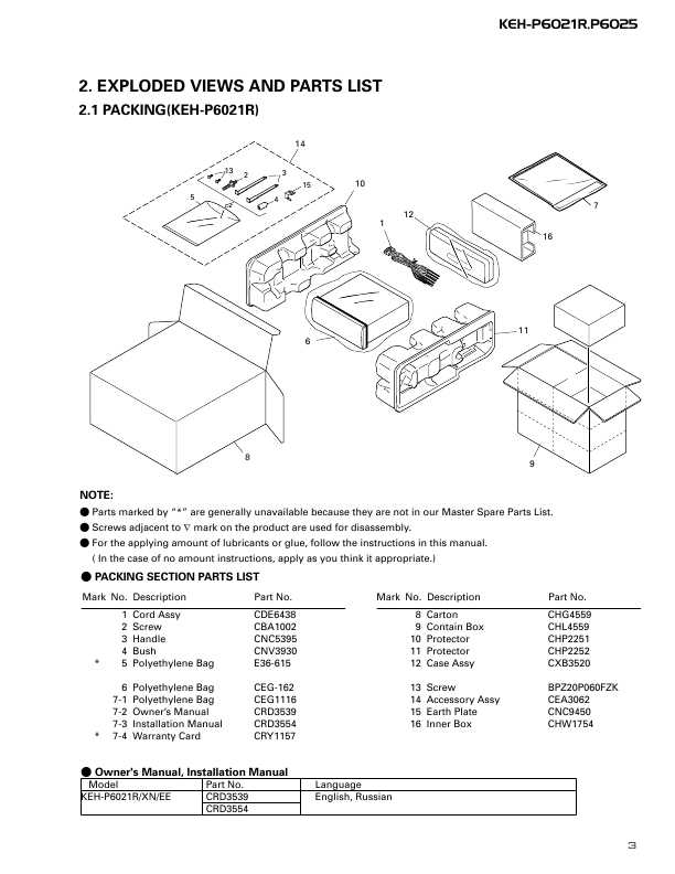 Сервисная инструкция Pioneer KEH-P6021R, KEH-P6025