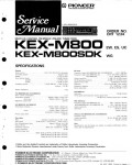 Сервисная инструкция PIONEER KEX-M800