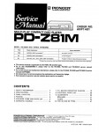Сервисная инструкция Pioneer PD-Z81M