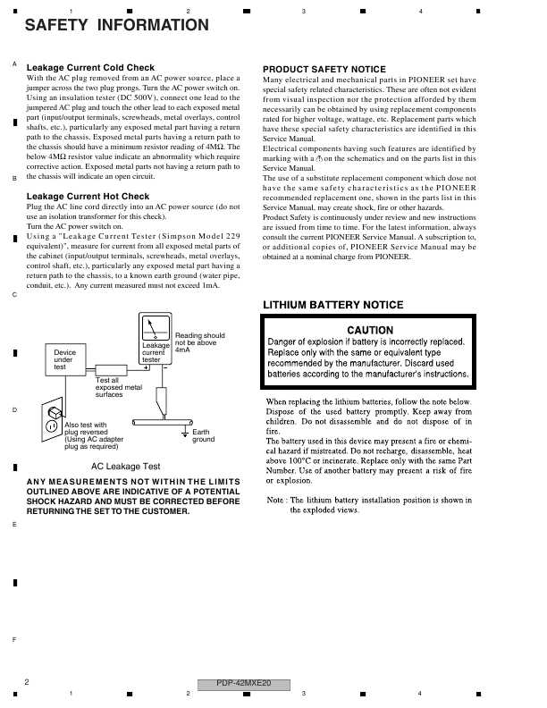 Сервисная инструкция Pioneer PDP-42MXE50 (ARP-3438)