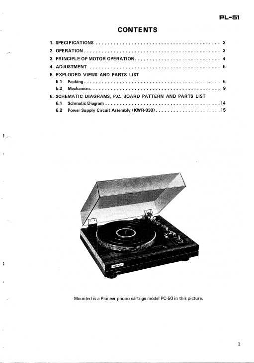 Сервисная инструкция Pioneer PL-51