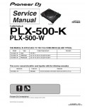 Сервисная инструкция PIONEER PLX-500-K, RRV4665