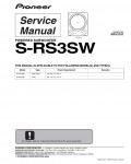 Сервисная инструкция Pioneer S-RS3SW