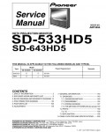 Сервисная инструкция Pioneer SD-533HD5, SD-643HD5