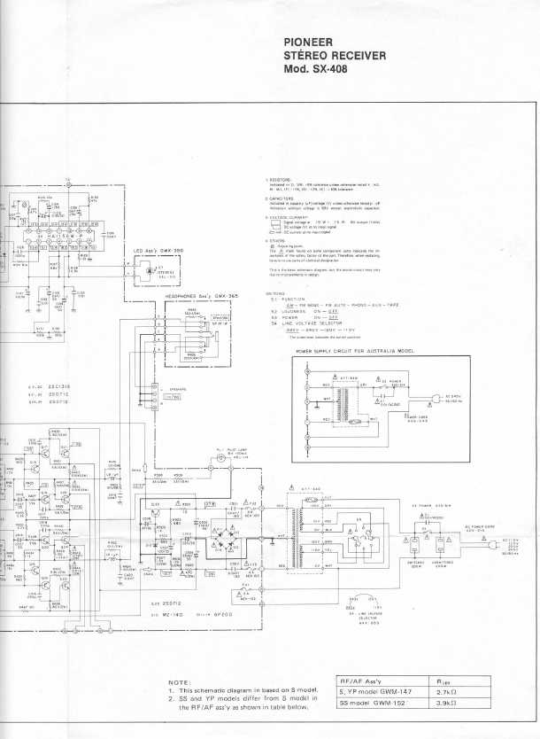 Сервисная инструкция Pioneer SX-408 (schematic)