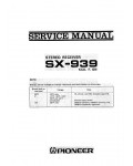 Сервисная инструкция Pioneer SX-939