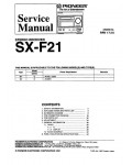Сервисная инструкция Pioneer SX-F21