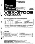 Сервисная инструкция Pioneer VSX-3600, VSX-3700S