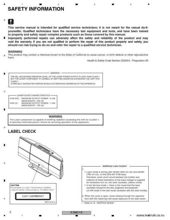 Сервисная инструкция PIONEER X-SMC1