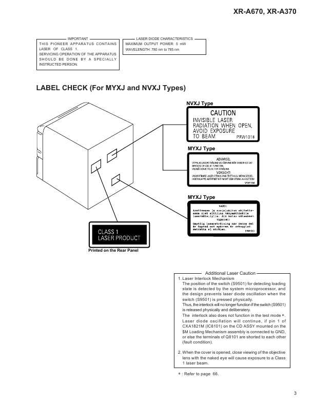 Сервисная инструкция Pioneer XR-A370, XR-A670