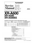 Сервисная инструкция Pioneer XR-A500, XR-A500EE, XR-A600