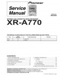 Сервисная инструкция Pioneer XR-A770