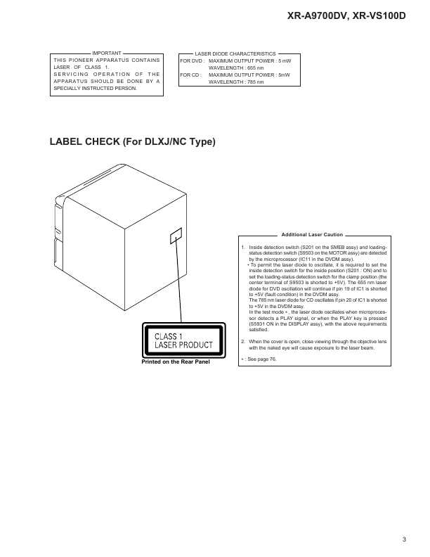 Сервисная инструкция Pioneer XR-A9700DV, XR-VS100D