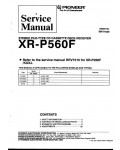 Сервисная инструкция Pioneer XR-P560