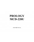 Сервисная инструкция Prology MCD-220U