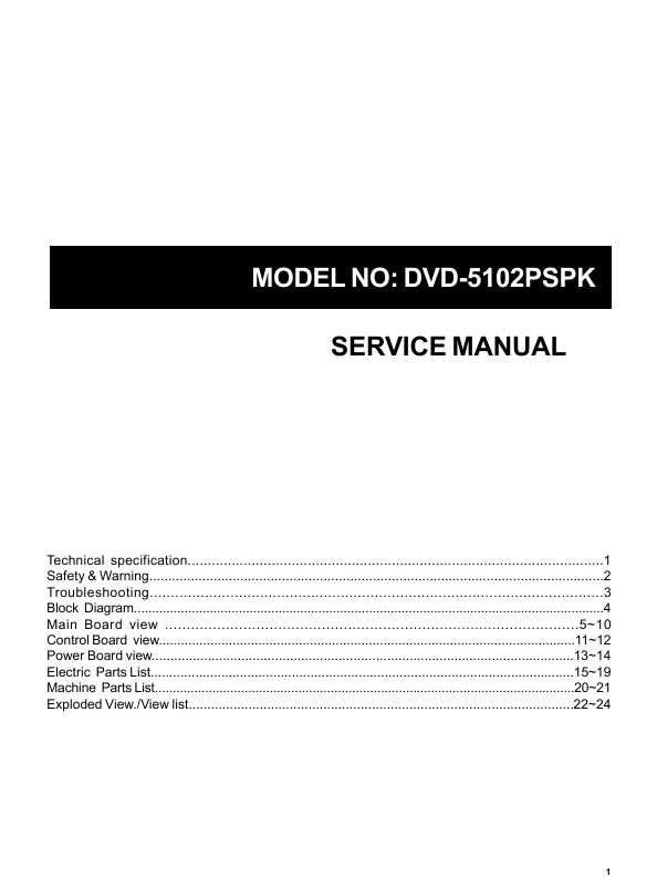 Сервисная инструкция Roadstar DVD-5102SPK