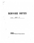 Сервисная инструкция Roland AP-7