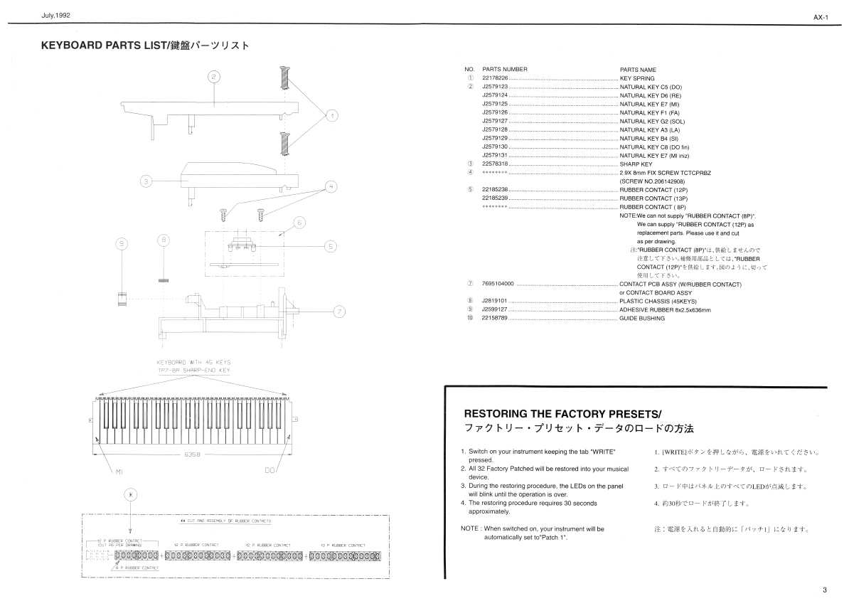 Сервисная инструкция Roland AX-1