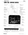 Сервисная инструкция Roland CR-78