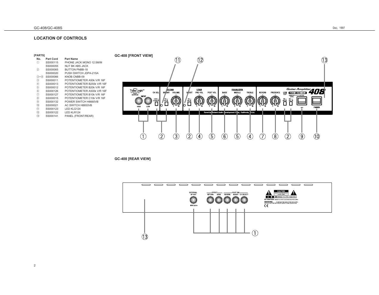 Сервисная инструкция Roland GC-408