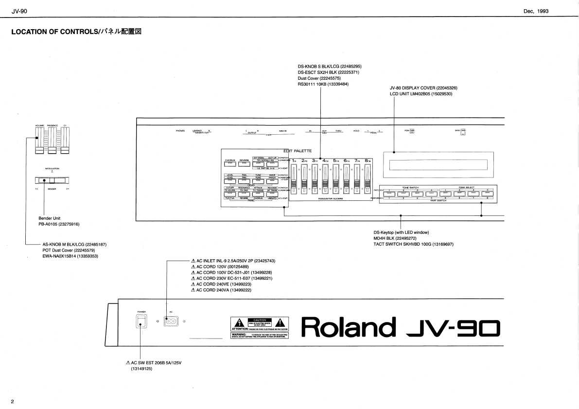 Сервисная инструкция Roland JV-90