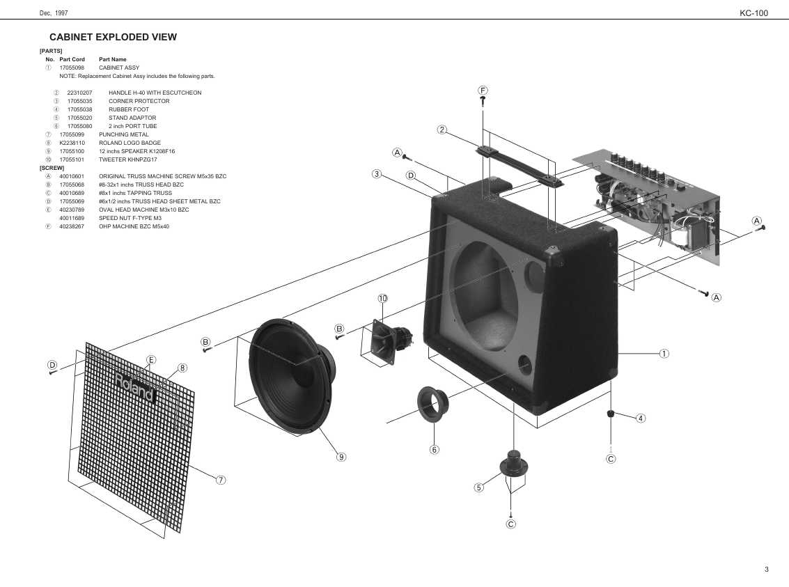 Сервисная инструкция Roland KC-100