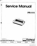 Сервисная инструкция ROLAND PR-1111