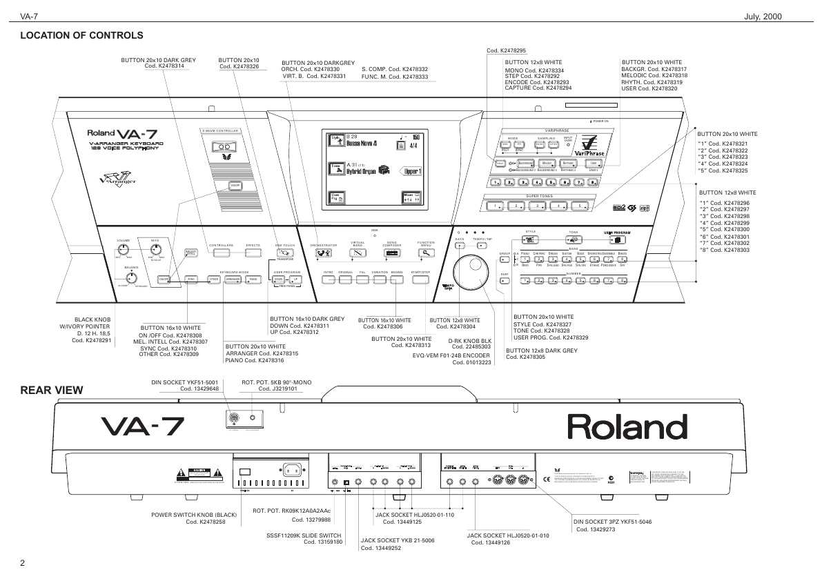 Сервисная инструкция Roland VA-7