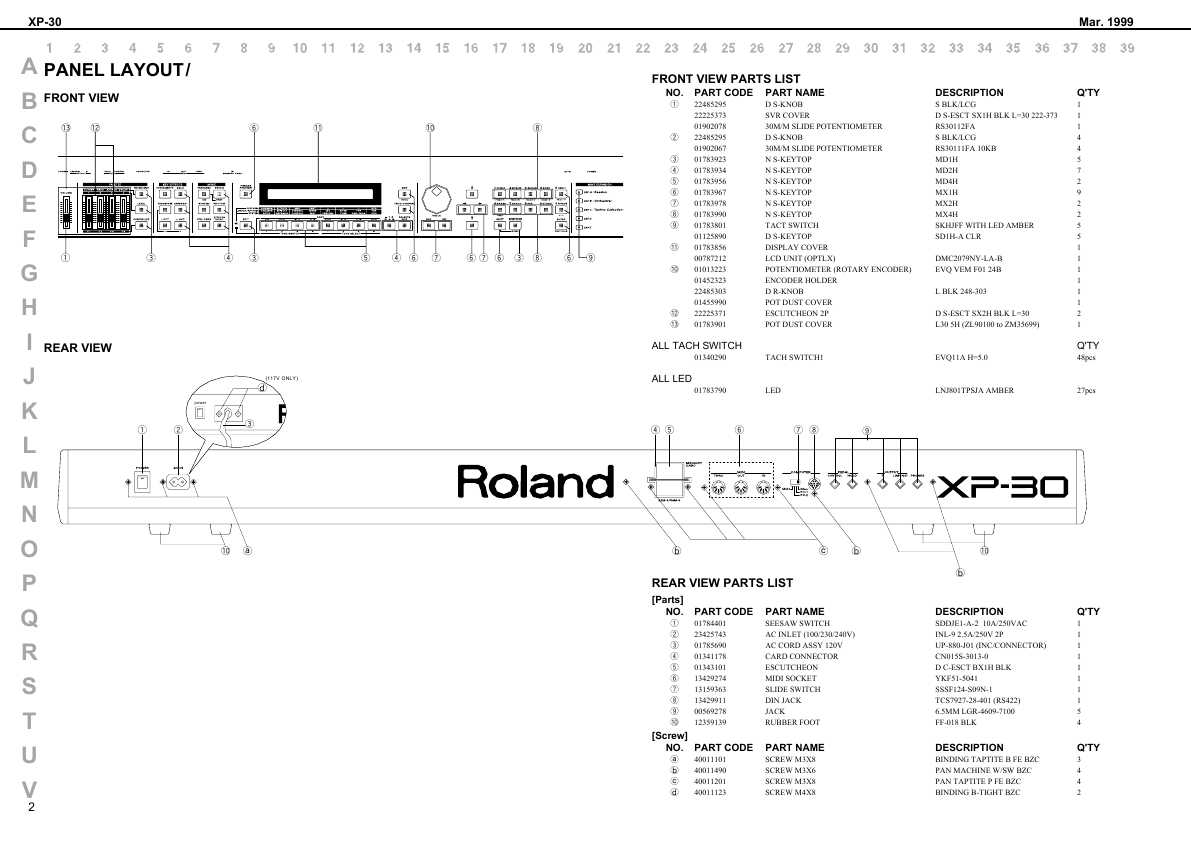 Сервисная инструкция Roland XP-30